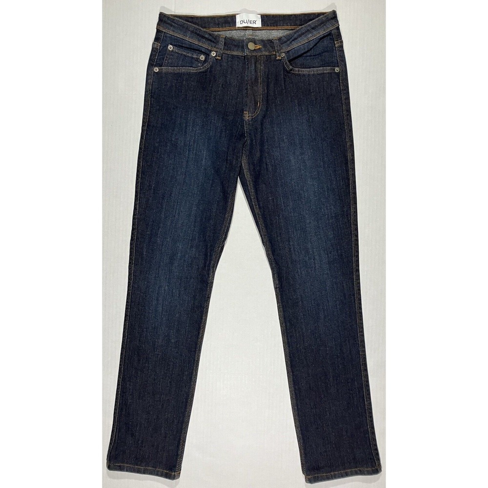 DU/ER Duer Jeans Fireside Performance Denim Slim Straight Womens Size 32 × 29